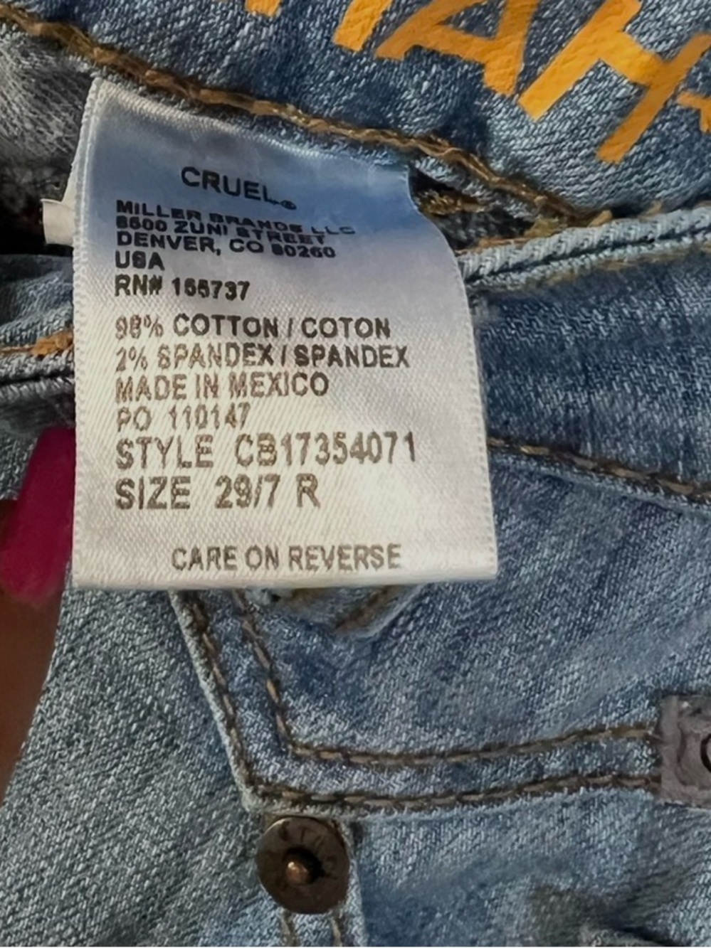 Upcycled Light Blue Flare Jeans with Horse Patch & Lace Trim - Picture 11 of 11